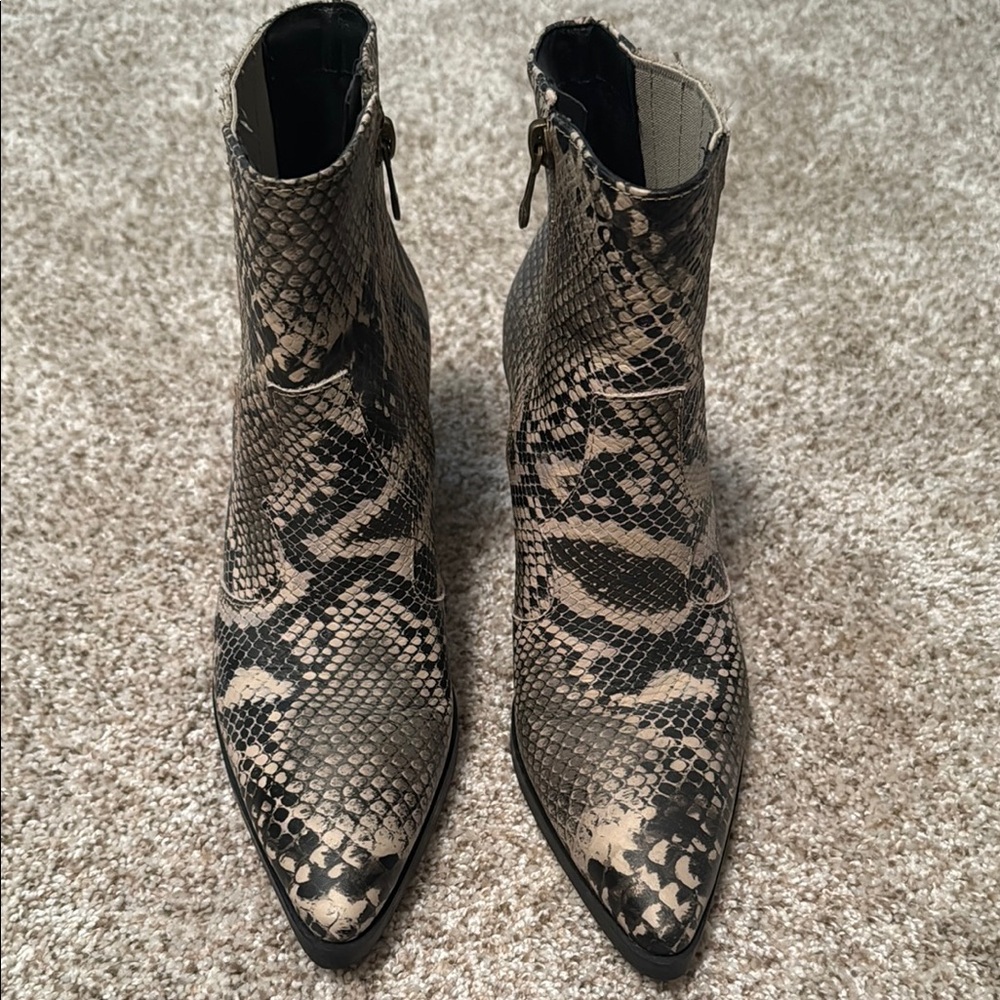 Blondo snake print Ankle Boots with Western Silhouette